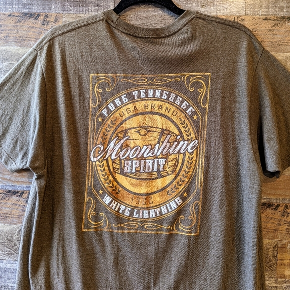 Moonshine Spirit by Brad Paisley Heathered Light Brown Tee - Picture 6 of 15